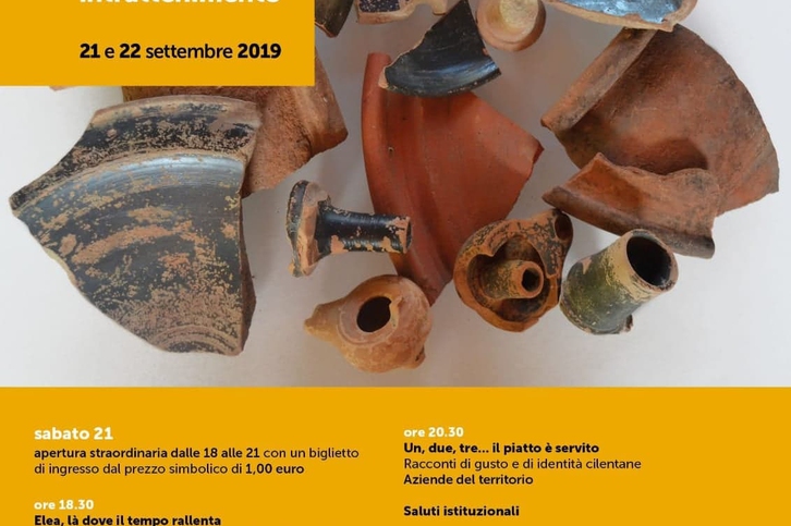 Parco Archeologico di Elea Velia - 21 e 22 Settembre 2019: Le Giornate del Patrimonio 2019