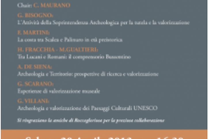 Conferenza su  "Paesaggi Culturali ed Archeologia: dalla Conoscenza alla Valorizzazione del Patrimonio"